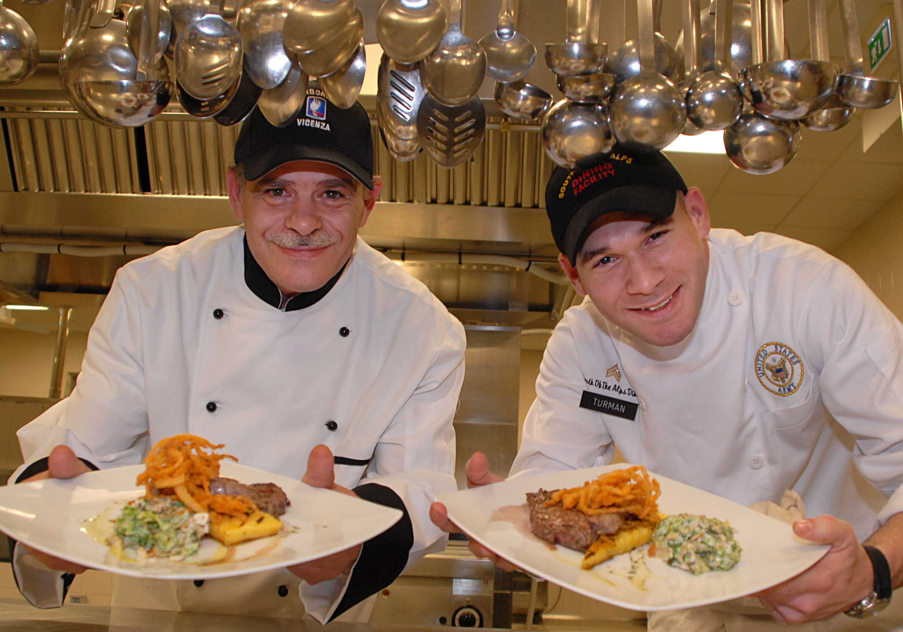 Happy customers dining together